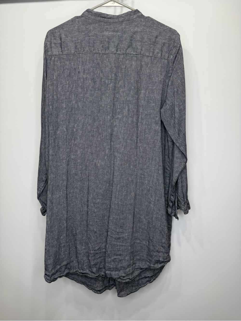J. Jill Slate Pintuck Button-Front Midi Shirt Dress - Picture 8 of 11